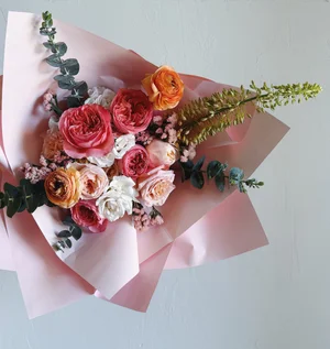 mamoco！BEAQUE MEDI CHOUPRO Madre Wrapped Bouquet — Bloom Maven