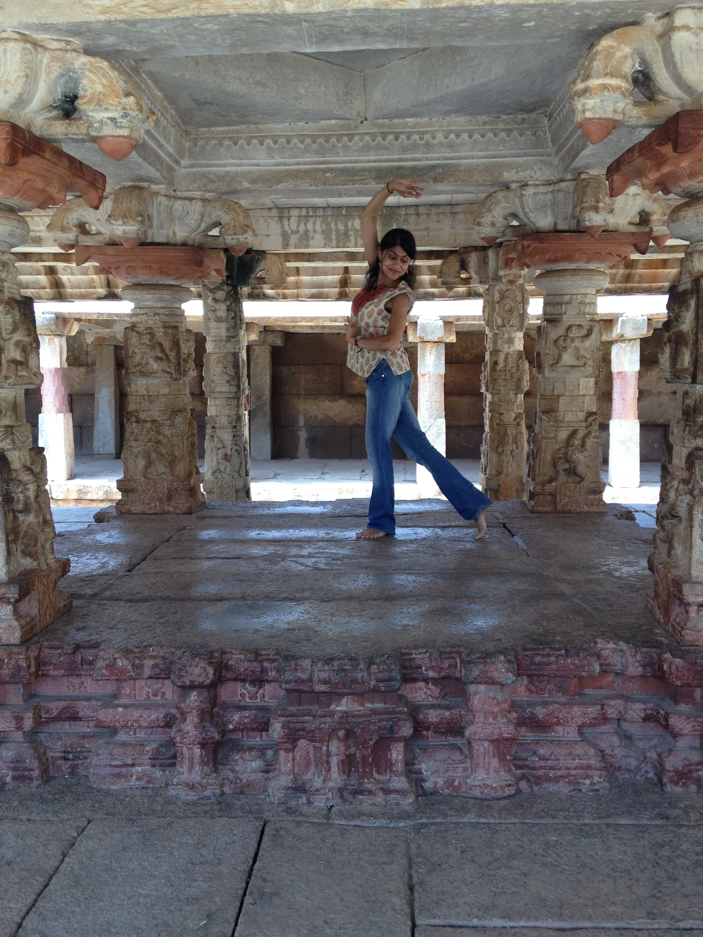 As you can tell I COULD NOT get enough of the gorgeous 9th-century temple of Bhoganandeswara. I am dancing where the devadasis (temple dancers) once danced!