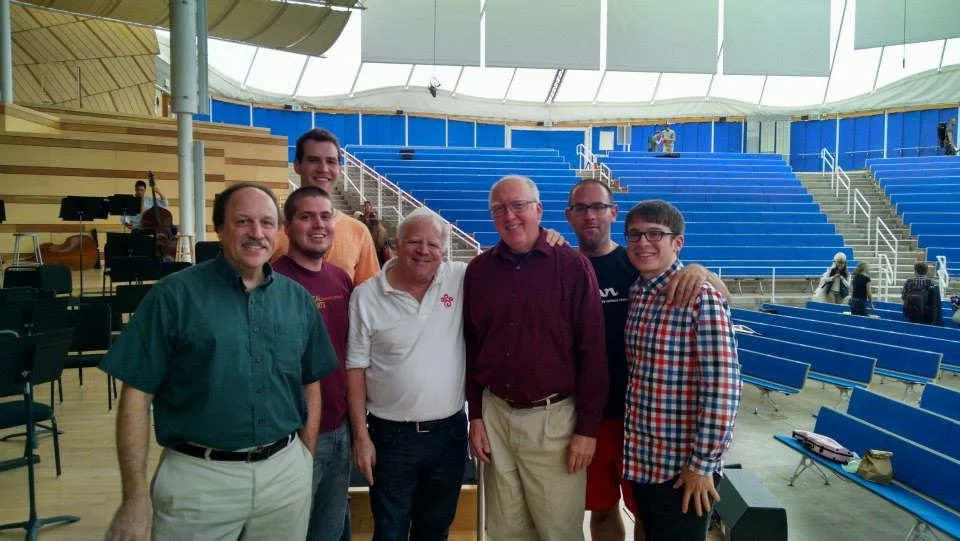  After rehearsal with maestro Leonard Slatkin, Tom Stubbs (St. Louis Symphony Orchestra), and Mark Yancich (Atlanta Symphony Orchestra) 