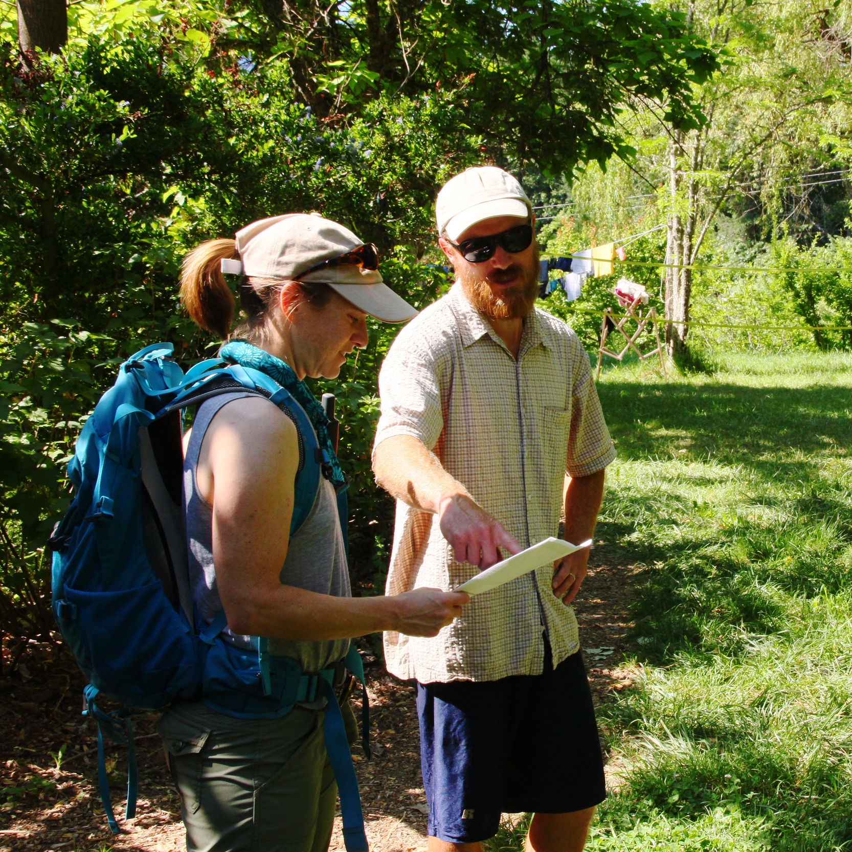 Karen and Taylor go over the layout and details of the farm and forest.