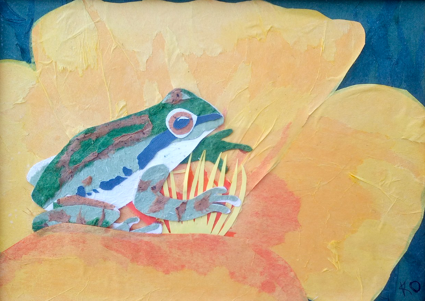 Kailey Ousley, Pacific Tree Frog, Mixed Media.png