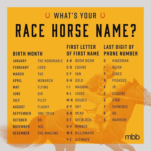 I&rsquo;ve found my writing niche, and it&rsquo;s name generators. Happy Derby Day! 🐎✨