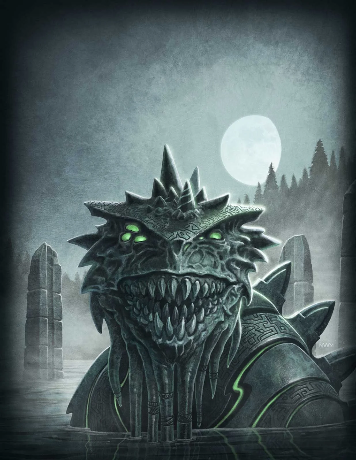 Alone Against the Tide, cover illustration for RPG book