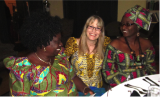 Mme Monique with daughter Nana (a nurse in VA) & Susan Lidstone on March 1, 2014 at the African Soirée.