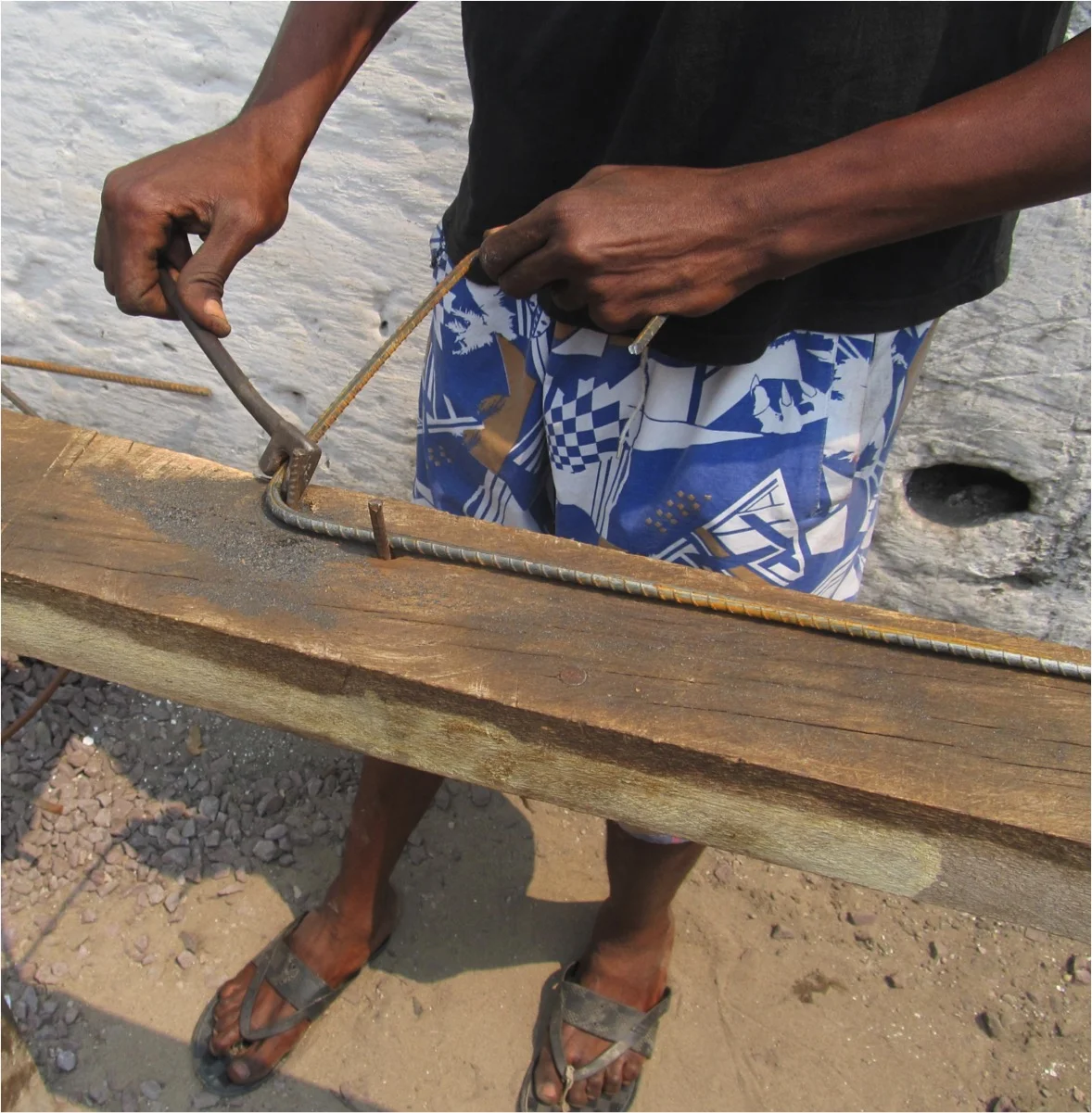 How is this for hand-molding rebar!