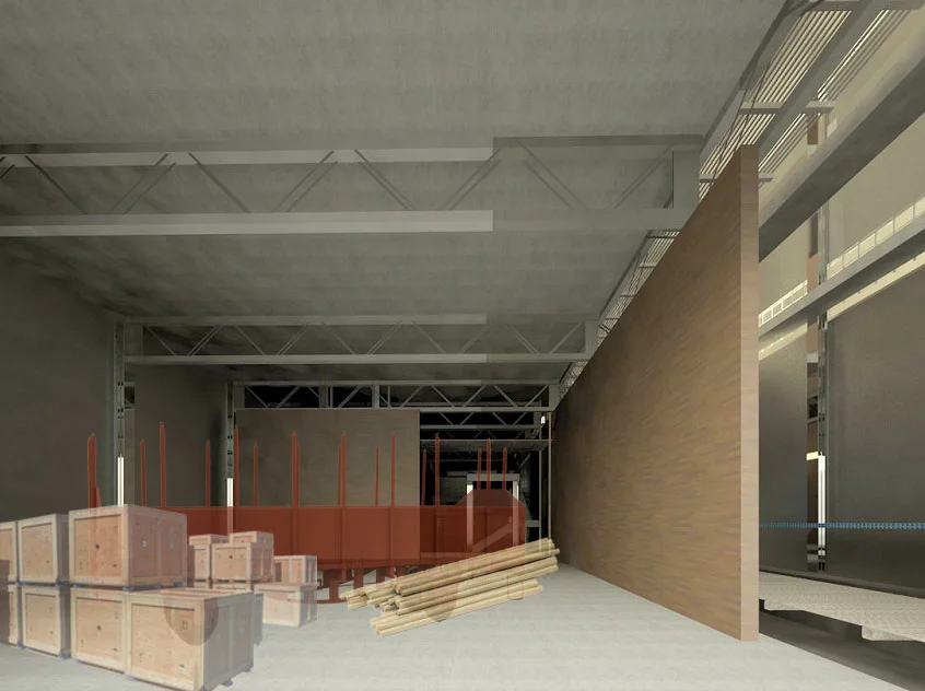 delivery/storage room view | rendering - revit