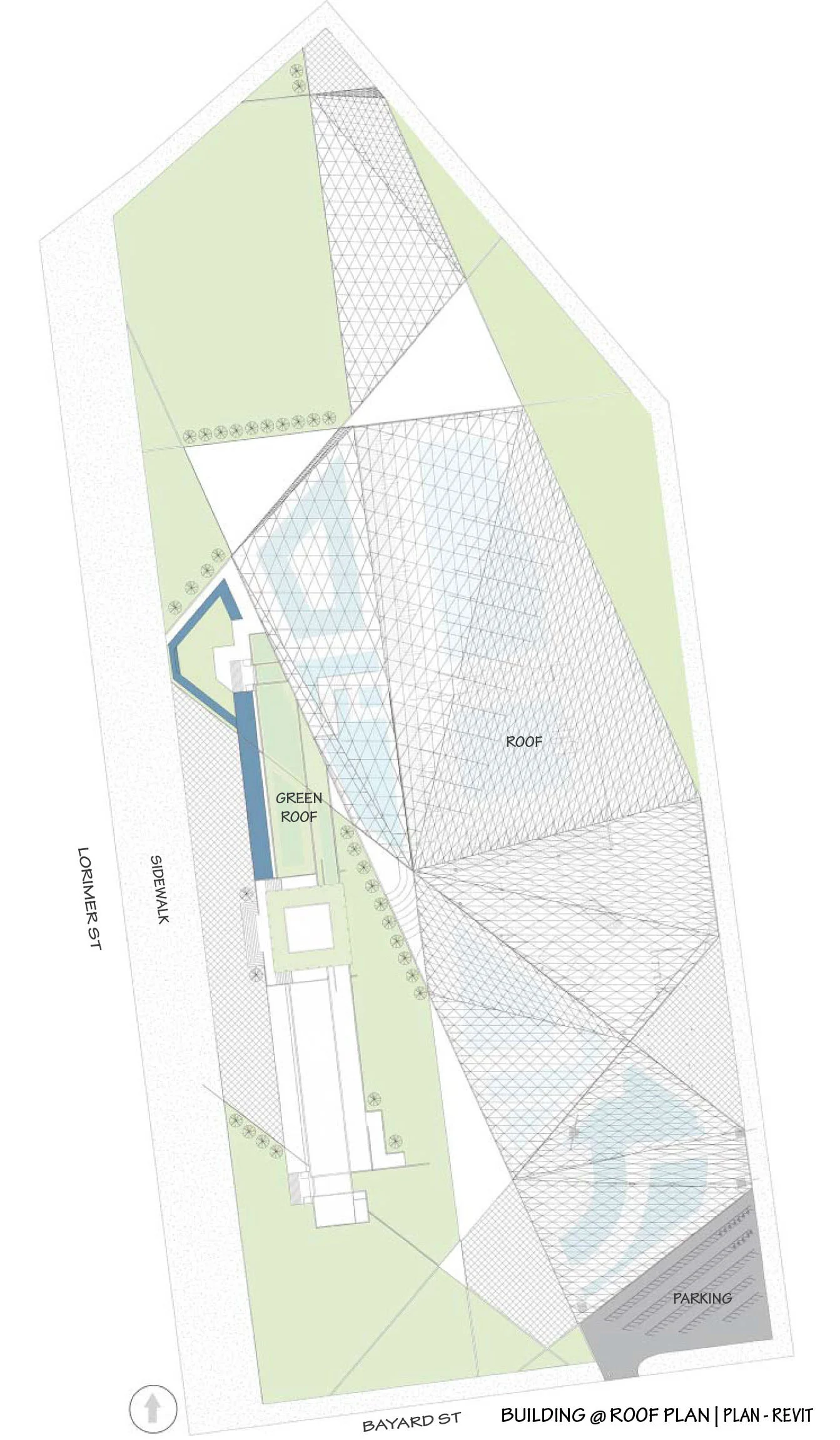 building @ lroof plan | revit & illustrator