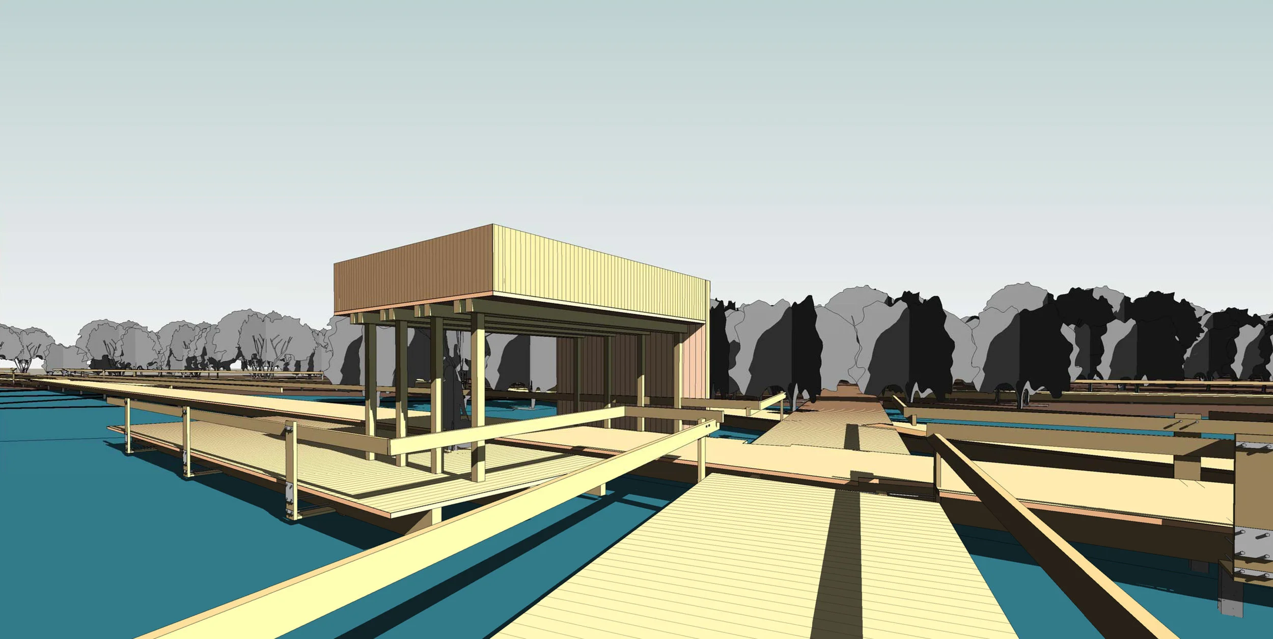 covered passage | render - revit
