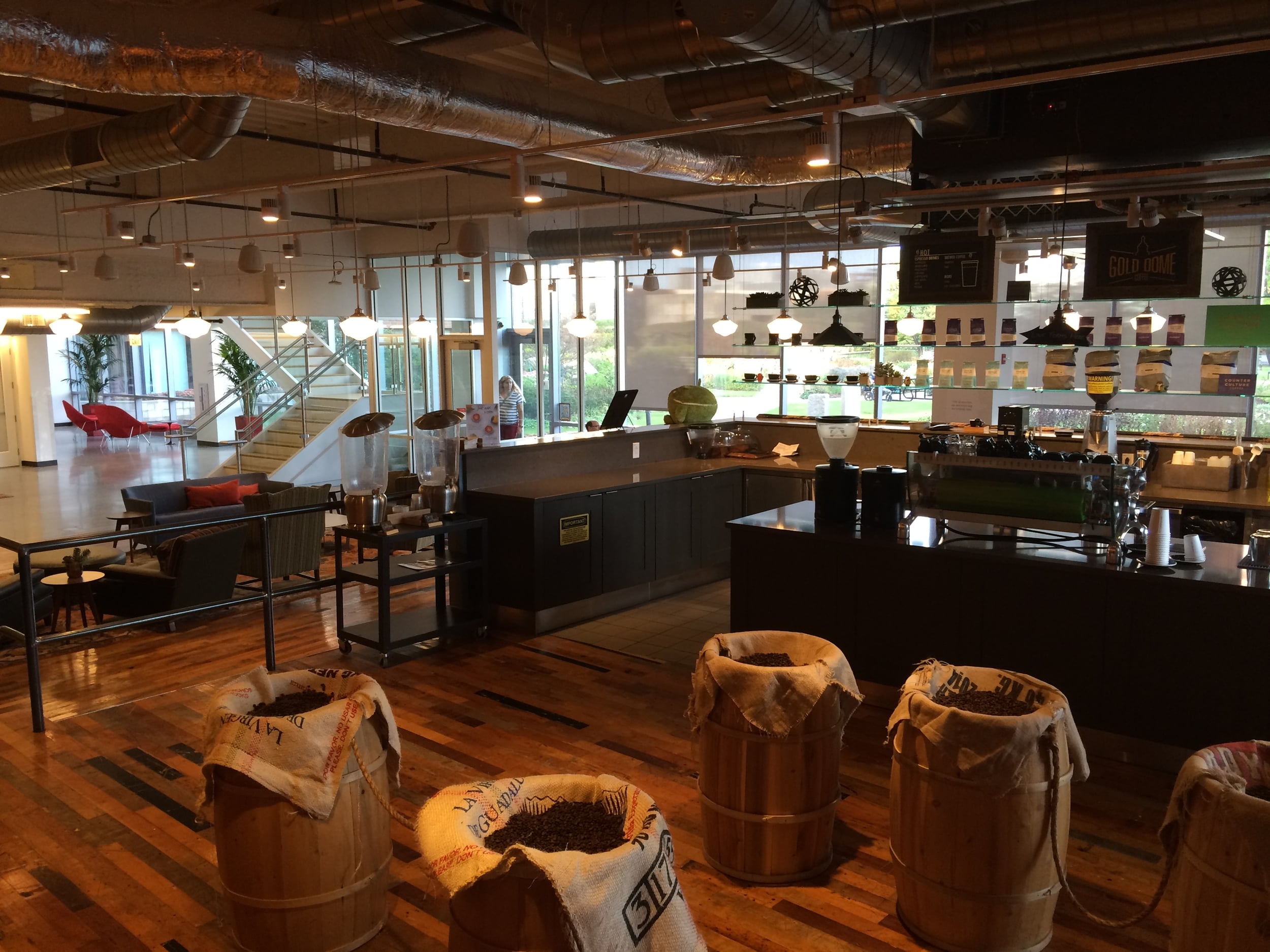 A Cafe Space in the Boston Google Office