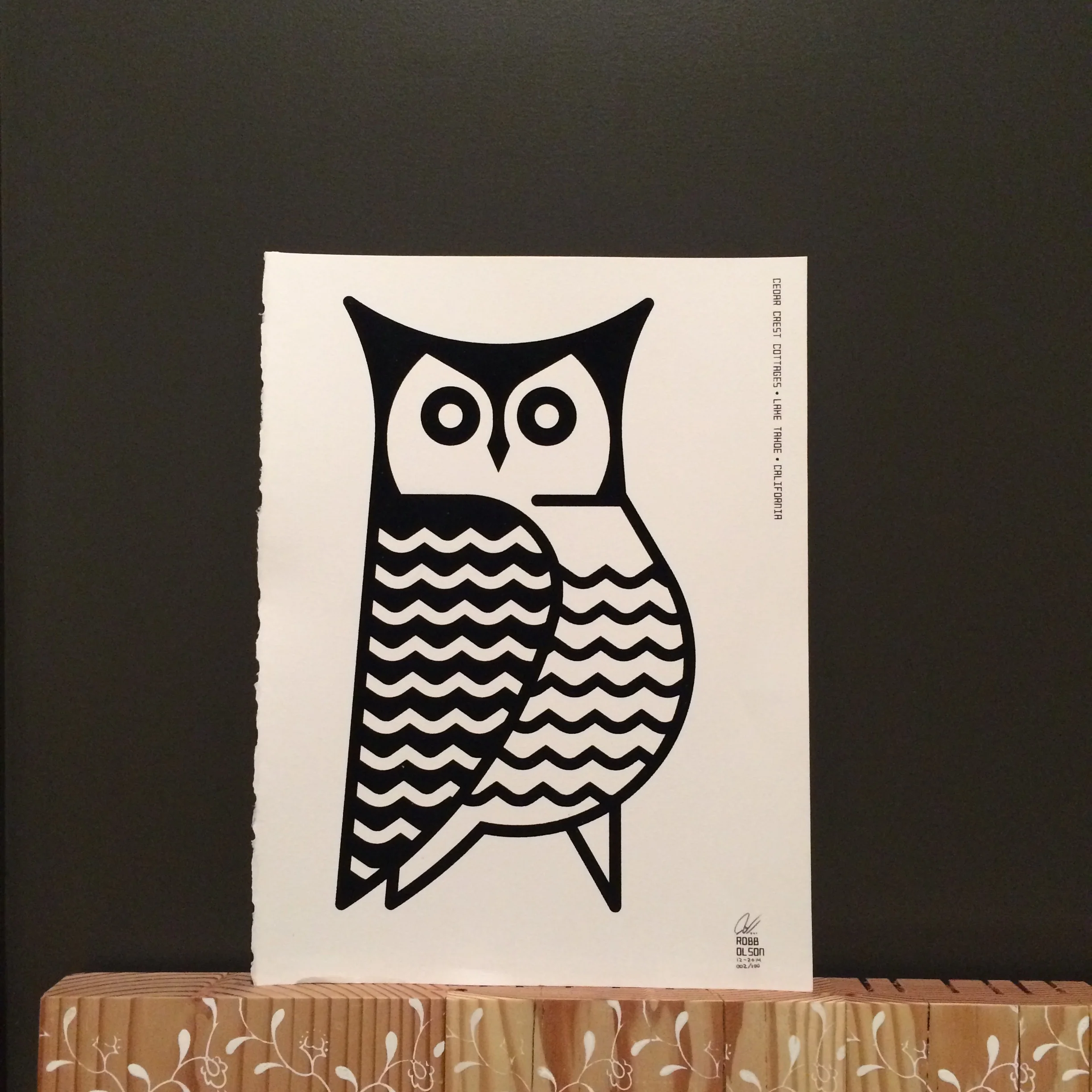Tahoe Owl - Screen Print