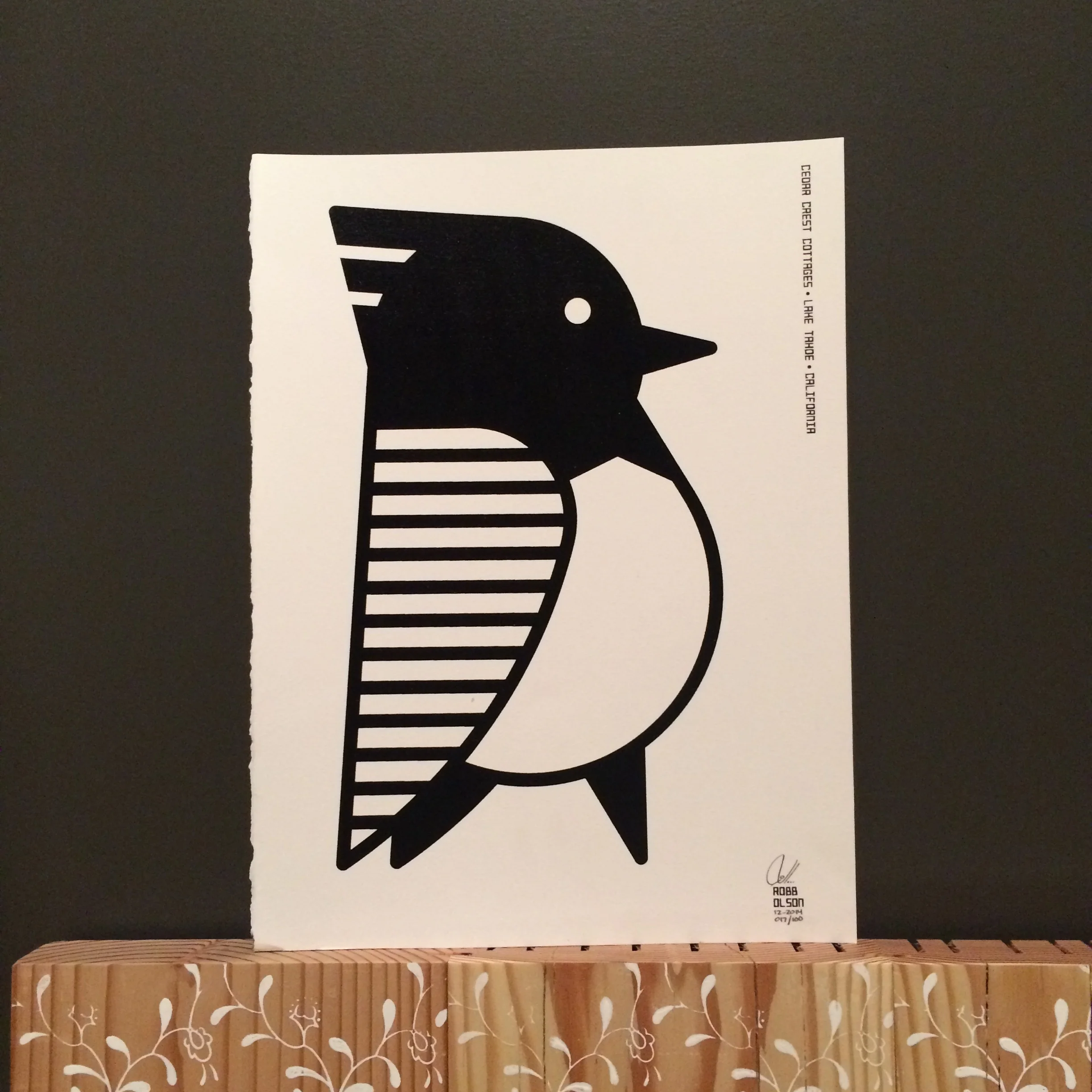 Tahoe Steller's Jay - Screen Print