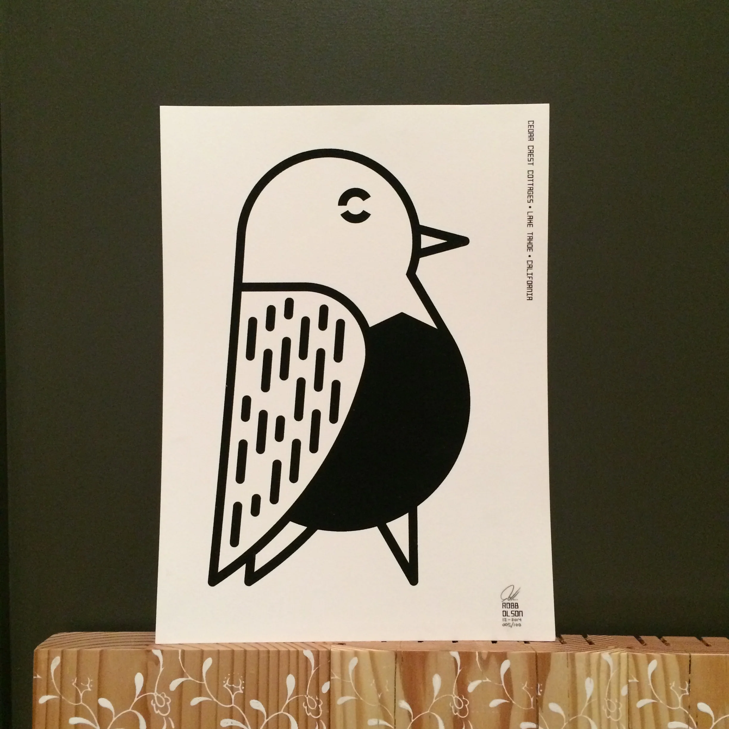 Tahoe Robin - Screen Print