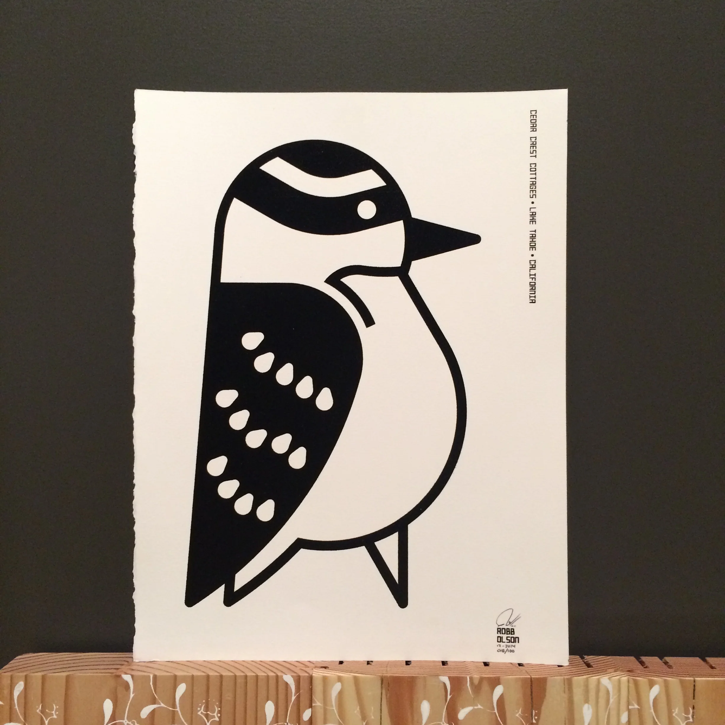 Tahoe Woodpecker - Screen Print