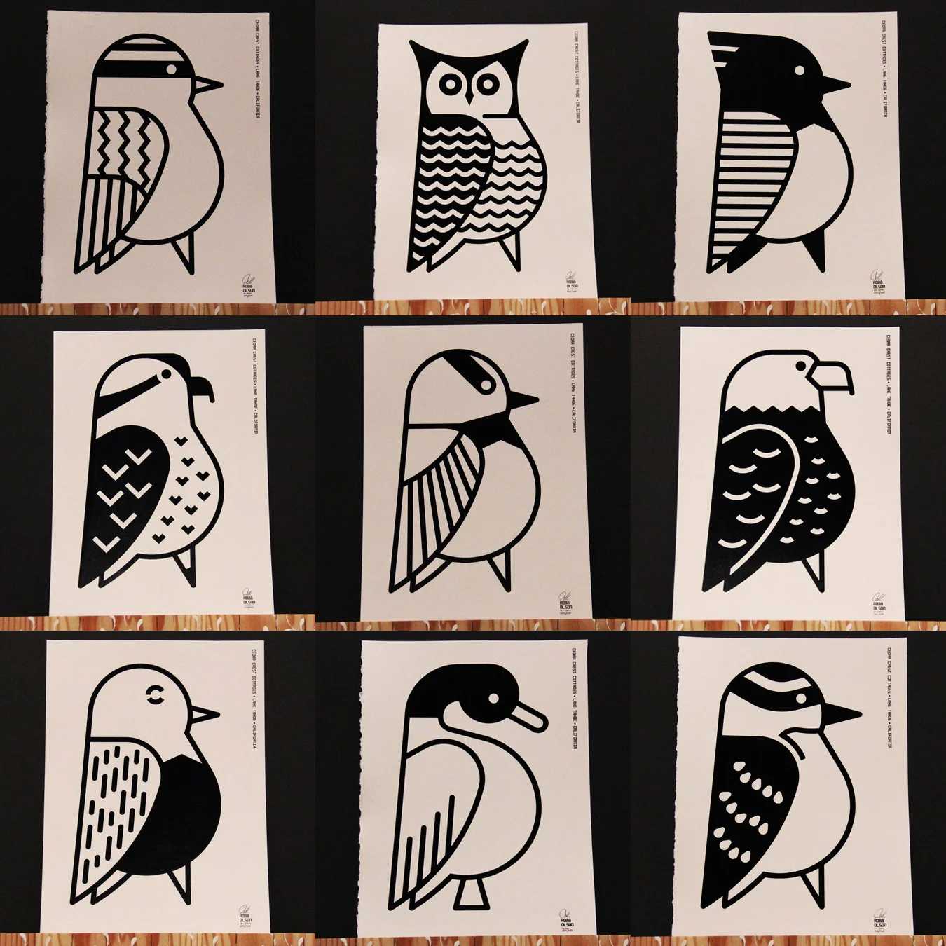 Tahoe Bird Collection (All 9) - Screen Prints