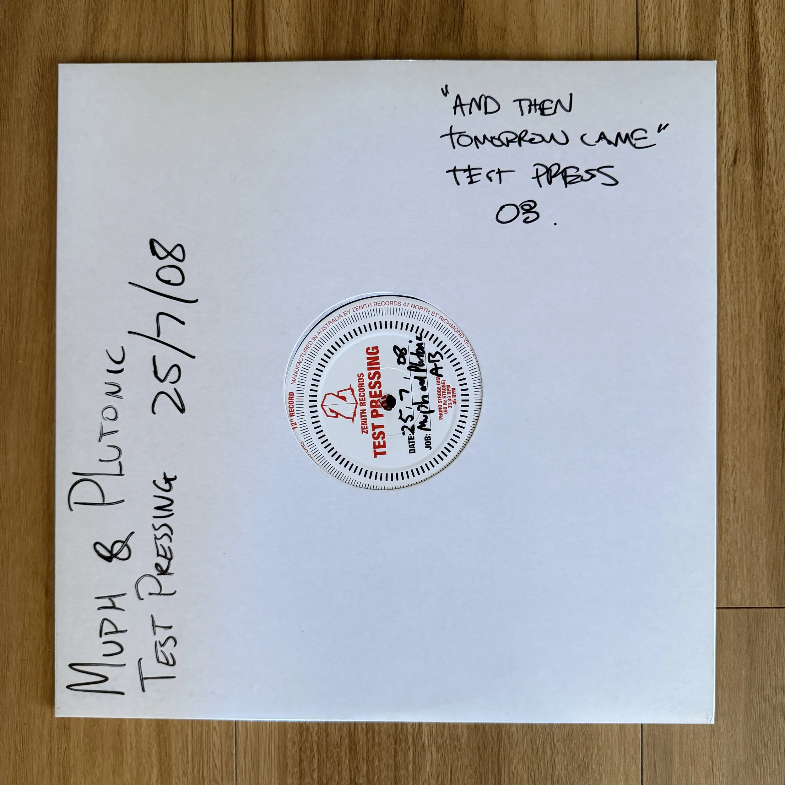 RARE TEST PRESSING - Muph & Plutonic "And Then Tomorrow Came" 2008 2xLP