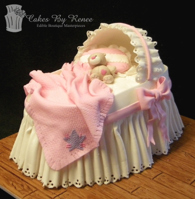 3D baby bassinet crib cot cake amazing
