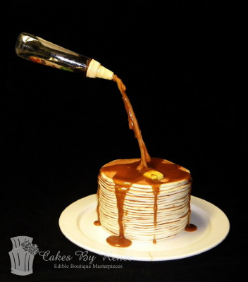 pancake stack gravity defying food birthday cake