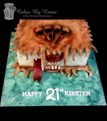 Movie cake Harry Potter Monster Book of Monsters birthday cake
