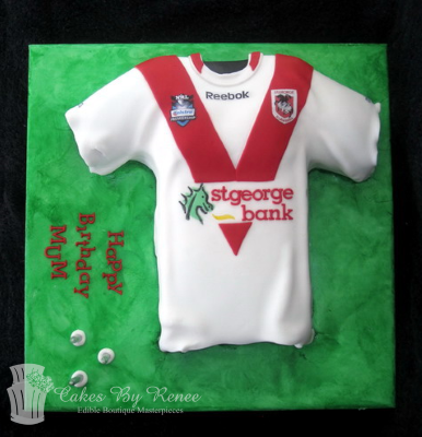 St George Jersey foot ball shirt cake