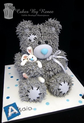 3D sitting teddy bear cake cute