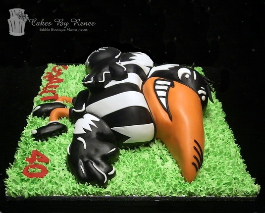 Sport Collingwood mascot crow bird football AFL cake