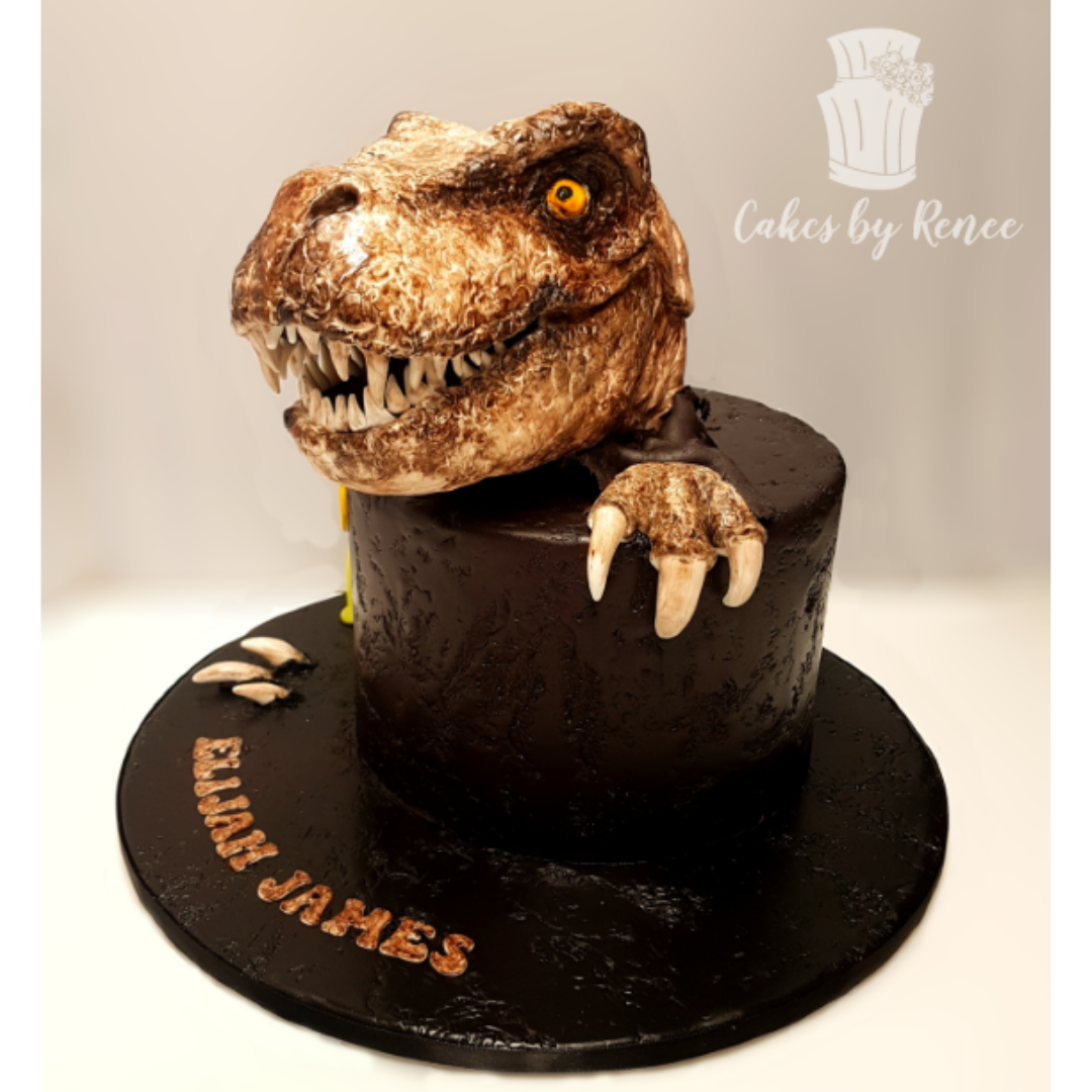 Realistic dinosaur T-Rex trex birthday cake topper