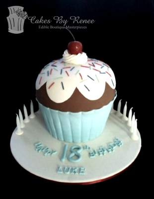 giant cupcake birthday cake
