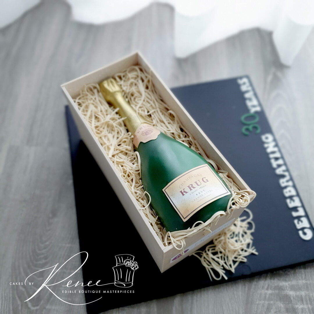 bottle champagne wine cake crate krug realistic amazing mens birthday