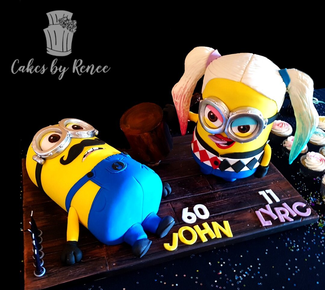  Movie cakes Minons harlequin standing minion birthday