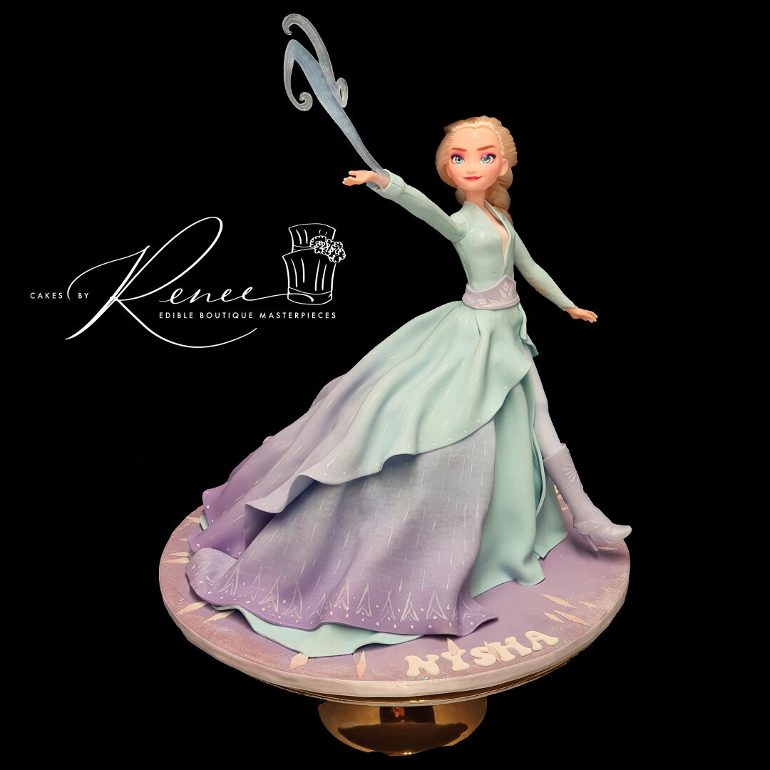 Movie cake doll cake Frozen Elsa doll cake
