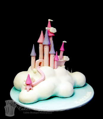 Castle in the sky clouds princess cake