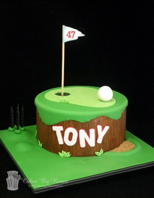 Sport golf birthday cake