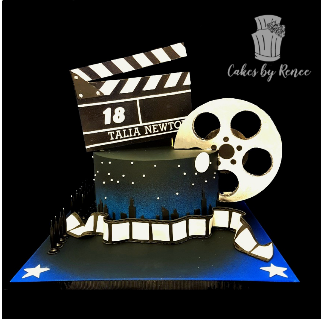Movie lover hollywood film maker birthday cake