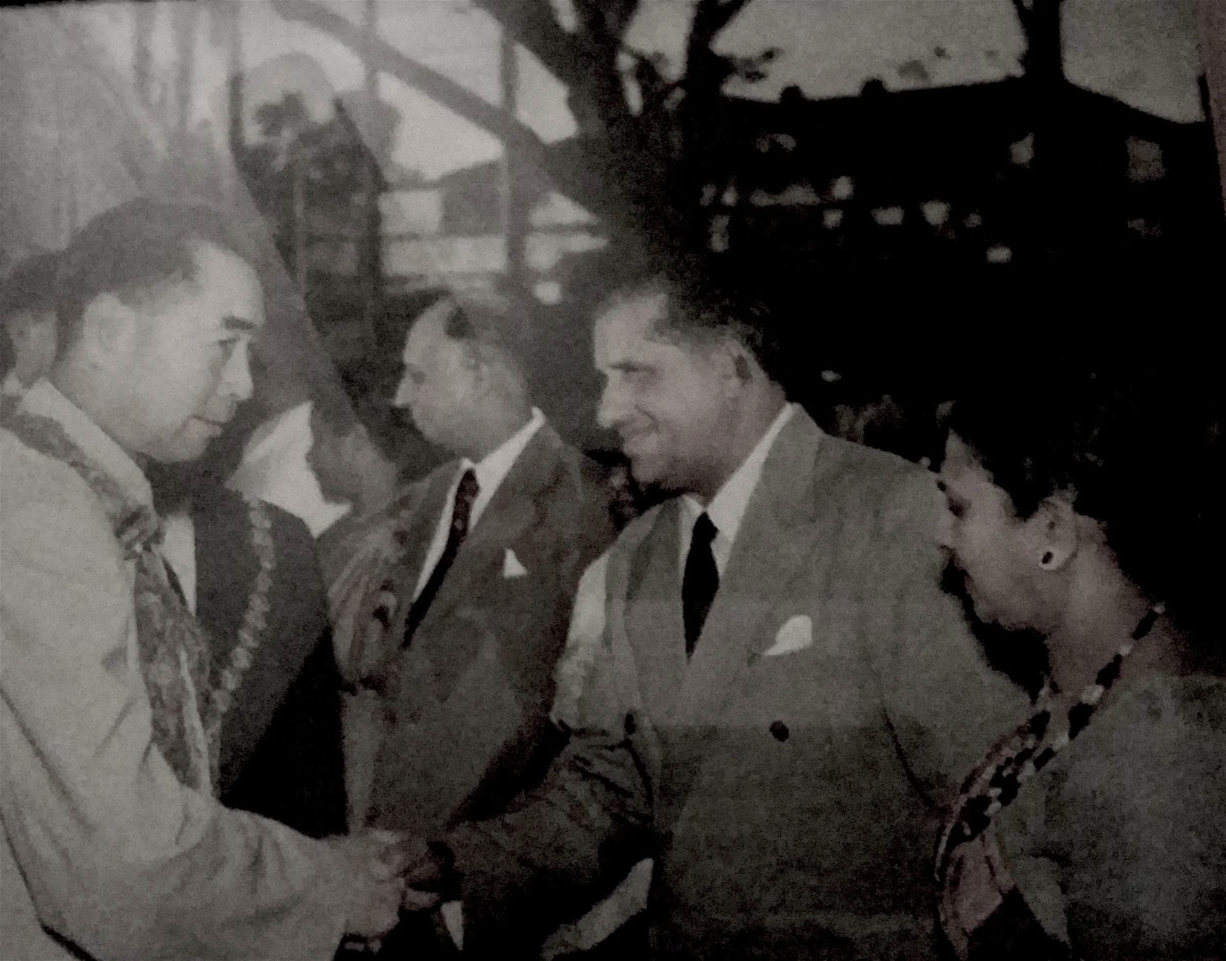 H.B. Udurawana with His Excellency Zhou Enlai (Chou En-Lai), the first Premier of the People's Republic of China.