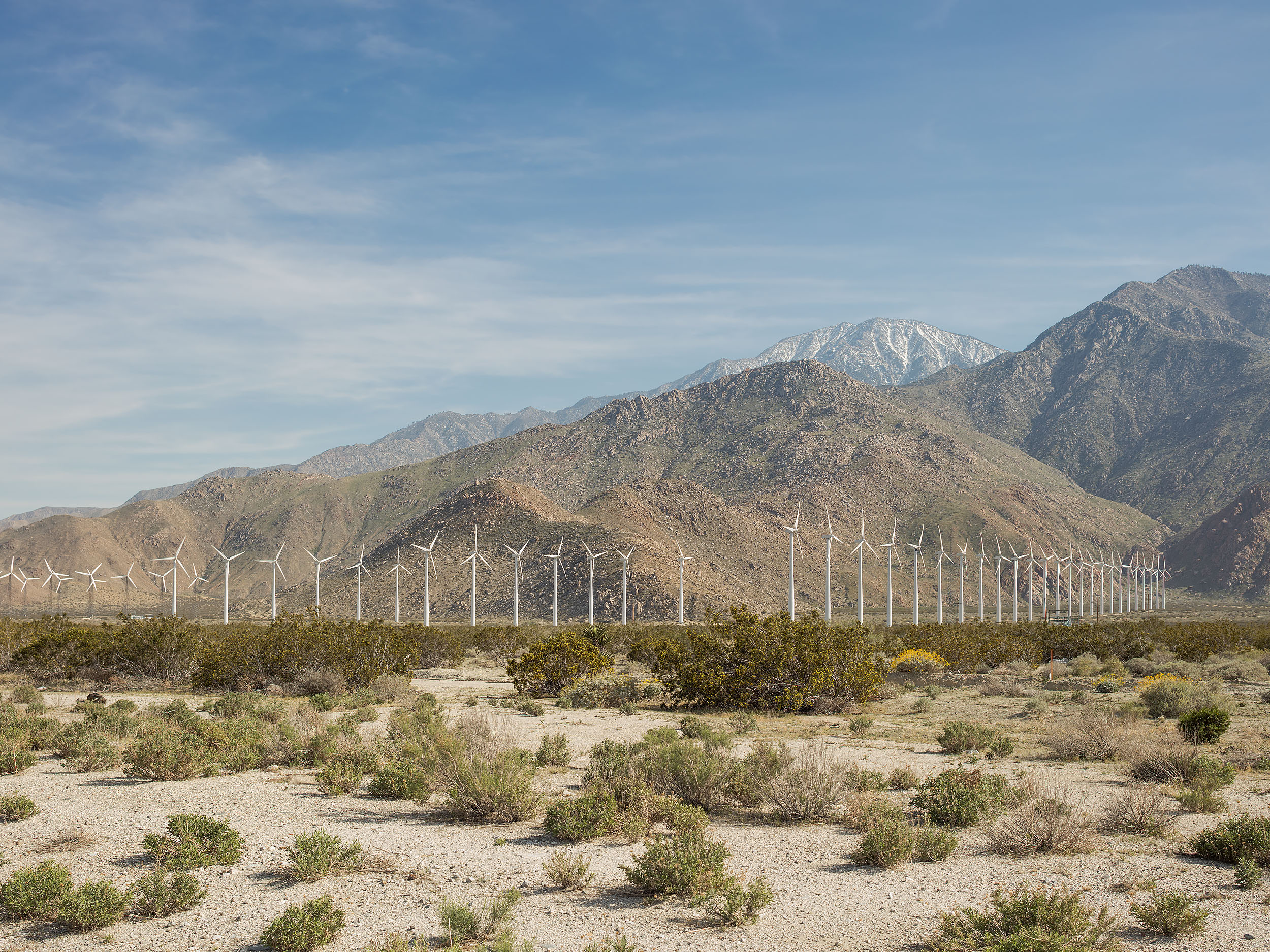 San Gorgonio Pass Wind Farm and San Jacinto Mountains - Whitewater, CA