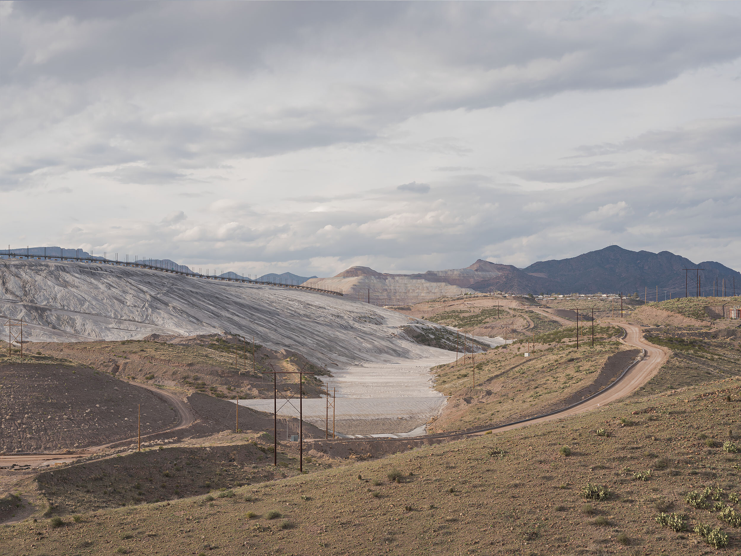 Morenci Mine tailings, leftover materials after the process of separating the copper