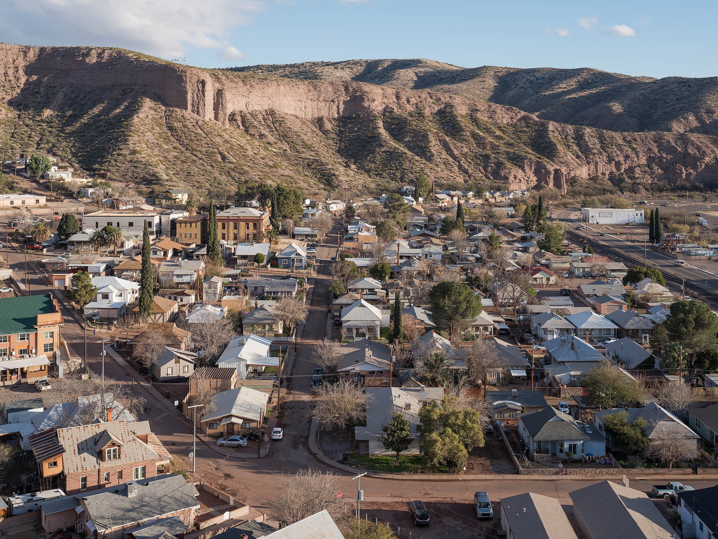 South Clifton is directly east and lower in elevation than Morenci, and is the county seat of Greenlee County.