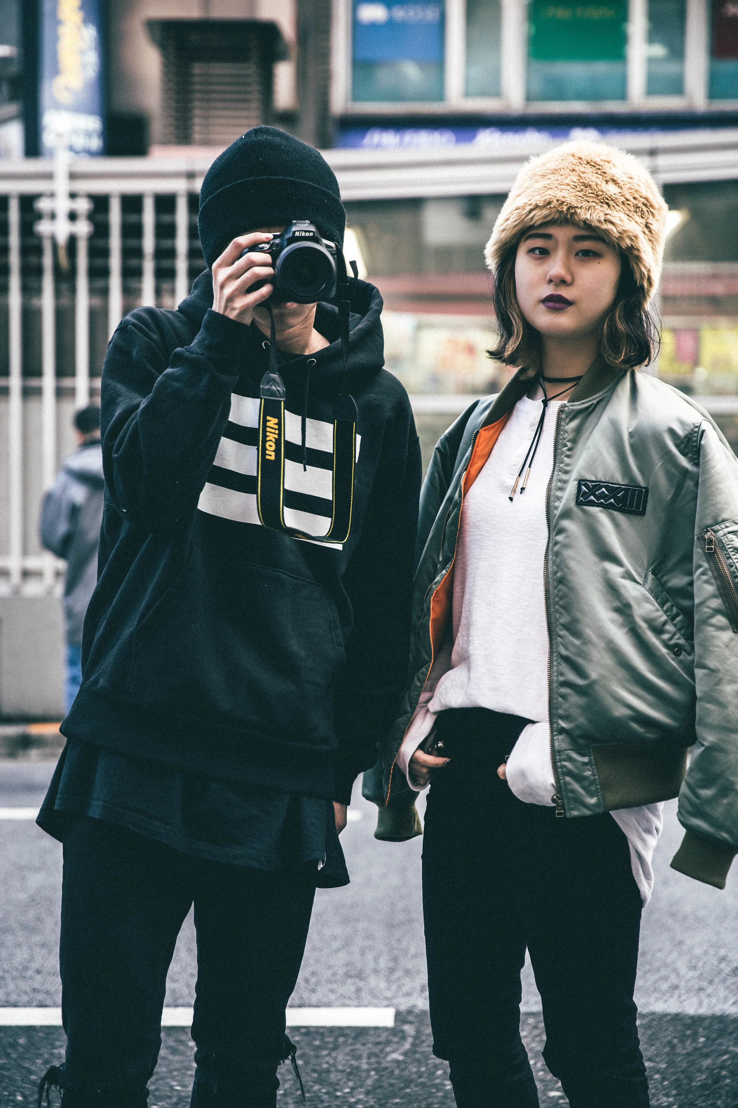 Nao and the model he was photographing