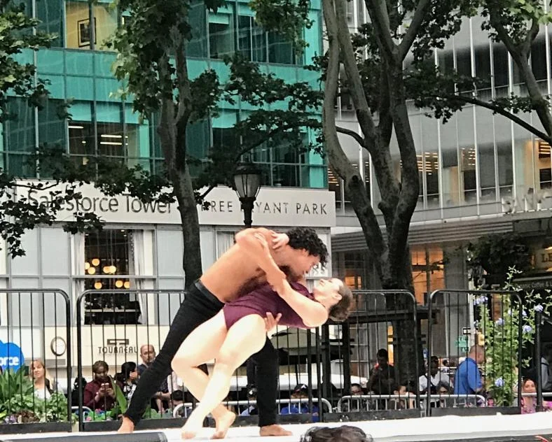 Chris Bell and Nicole Baker in "Grand Duo" at Bryant Park 
