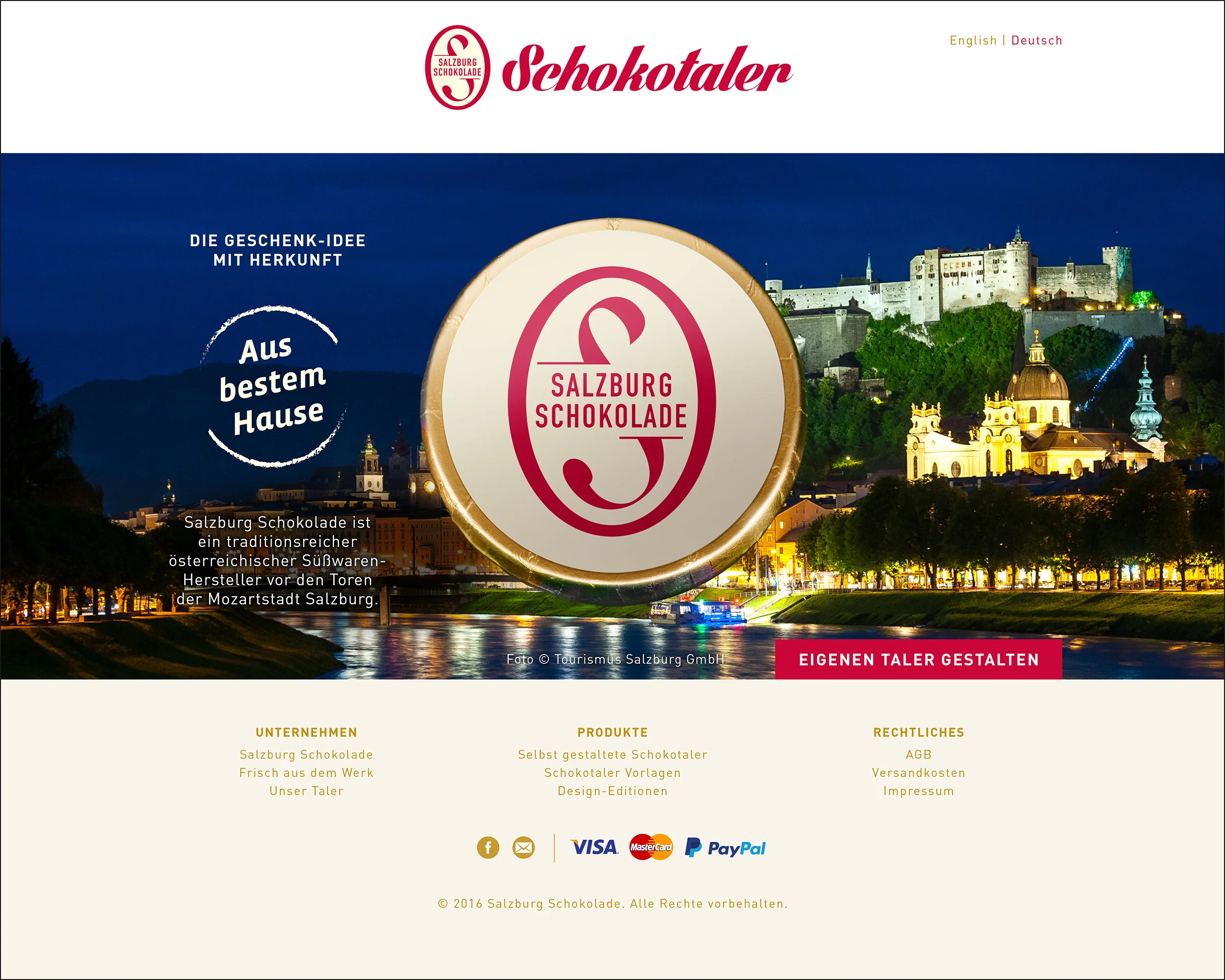 Schokotaler: Web-Design