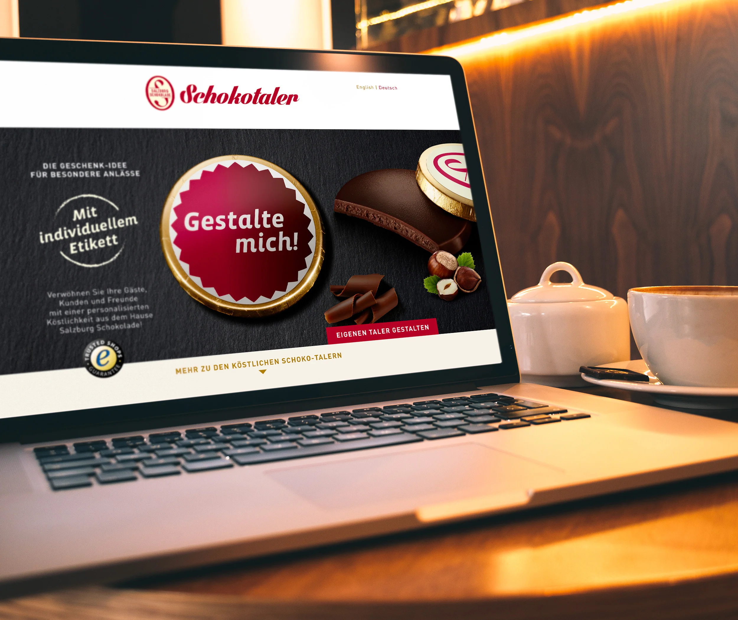 Schokotaler: Web-Design