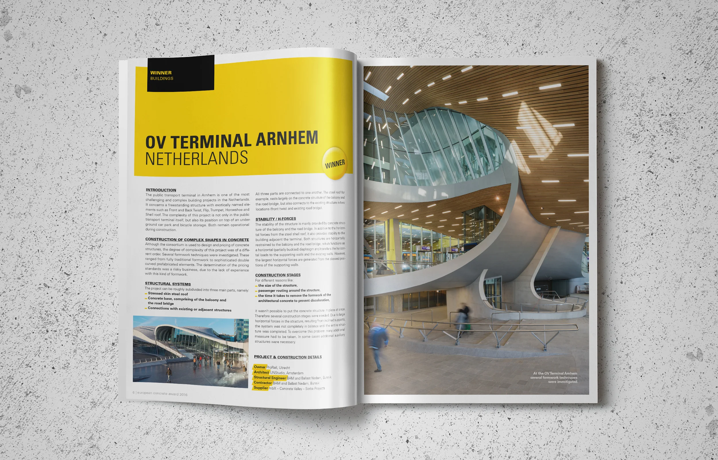 ECSN Concrete Award 2016: Editorial-Design