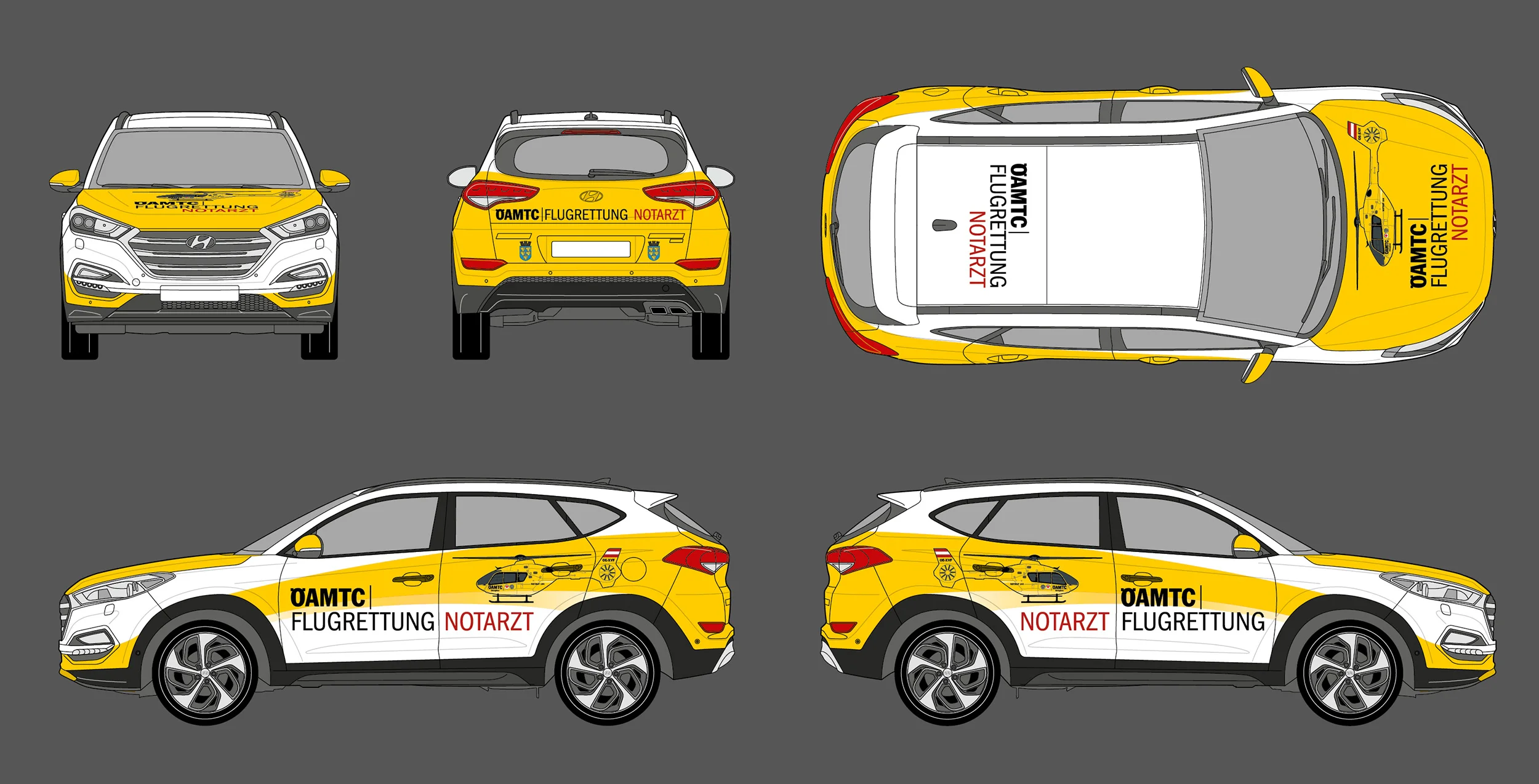 ÖAMTC Flugrettung: Branding Einsatz-Auto