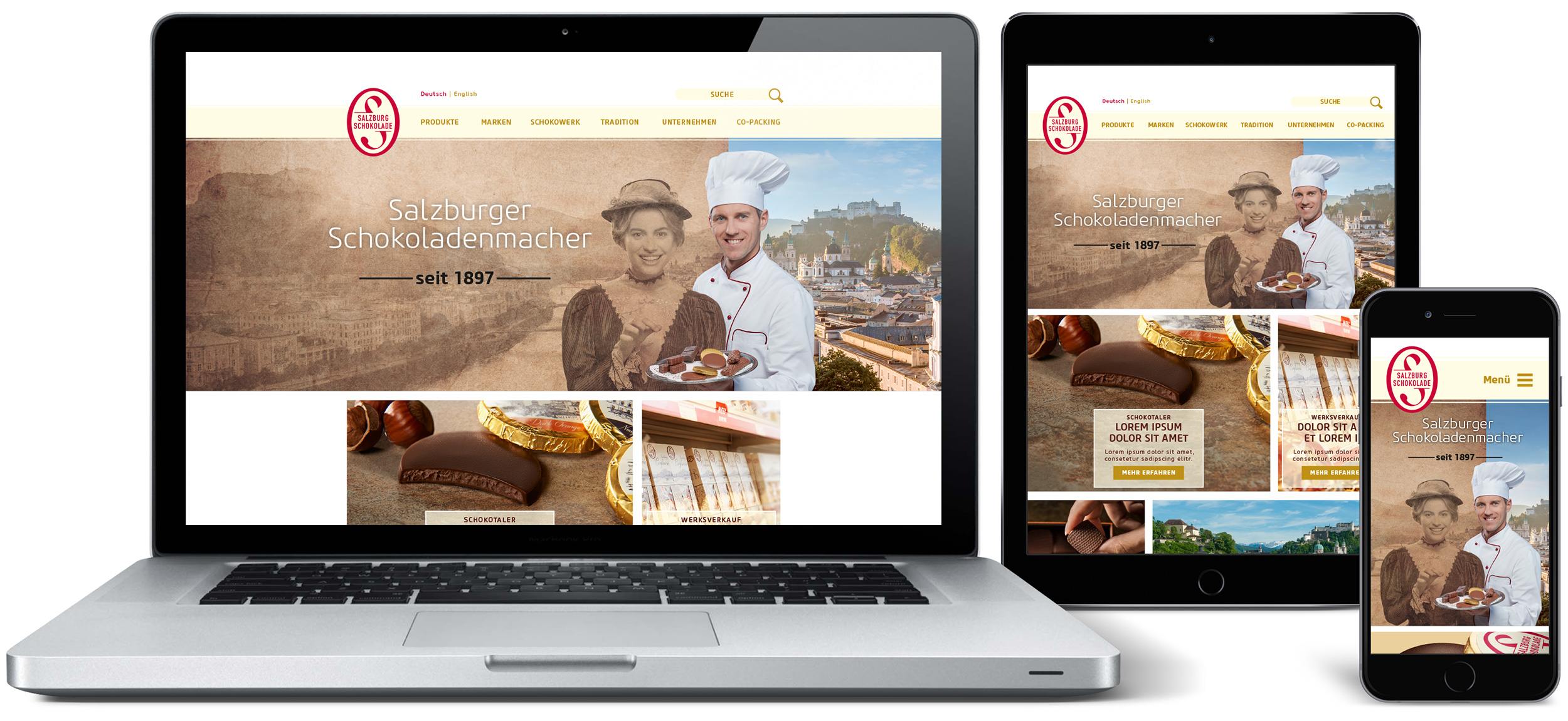 Salzburg Schokolade: Web-Design