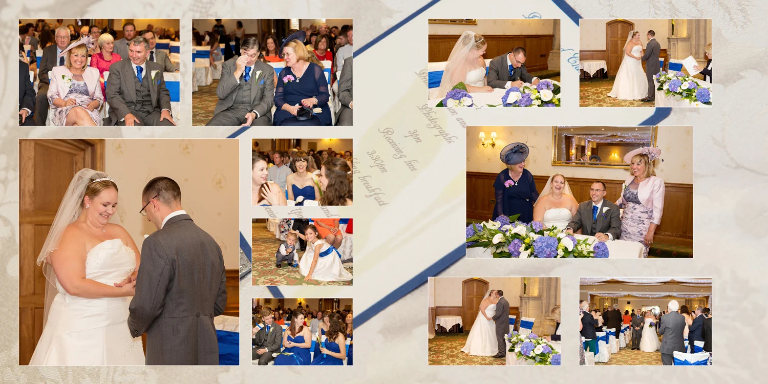 blue wedding at Ashdown Park Hotel by Helen England Photography