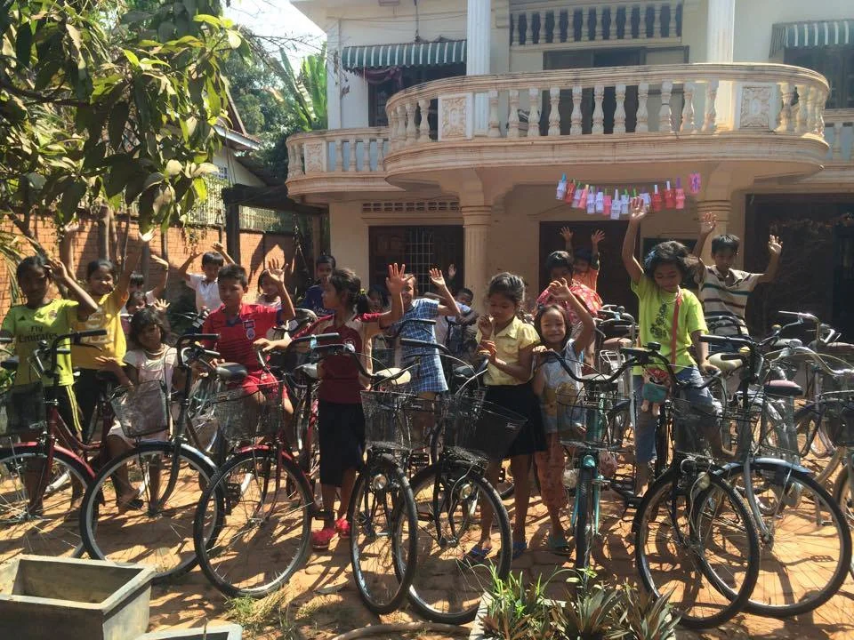 55 Bikes Delivered to Anjali House, Cambodia