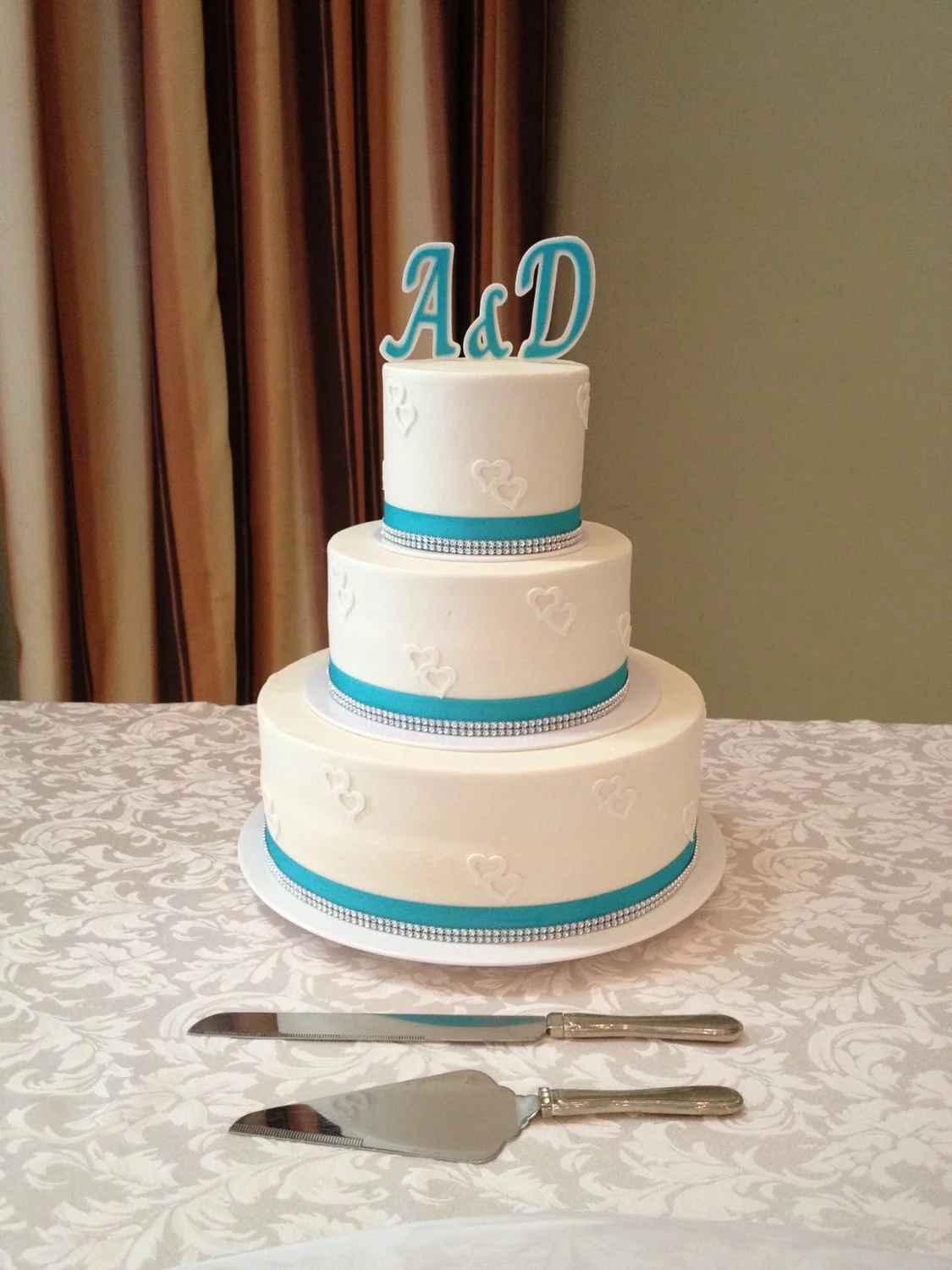 Double Hearts With Custom Monogram