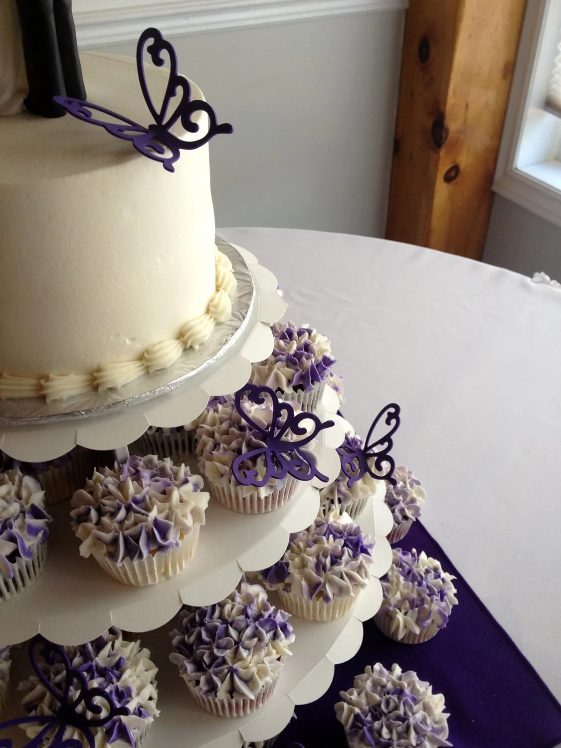 Purple and White Hydrangeas