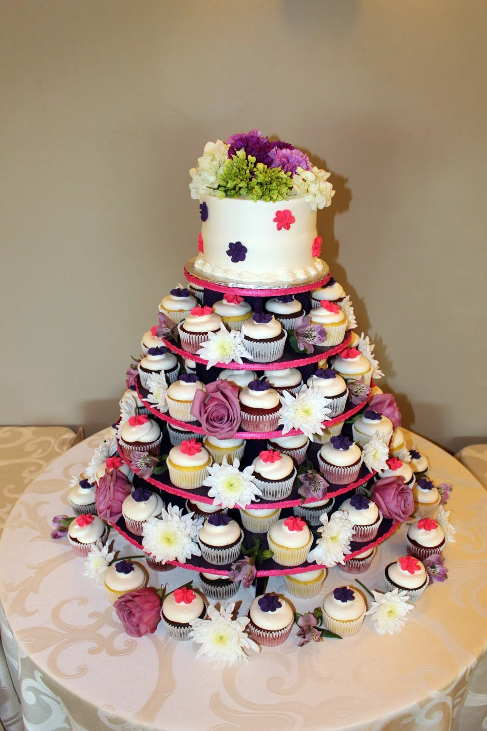 Summer Blooms Cupcake Tree