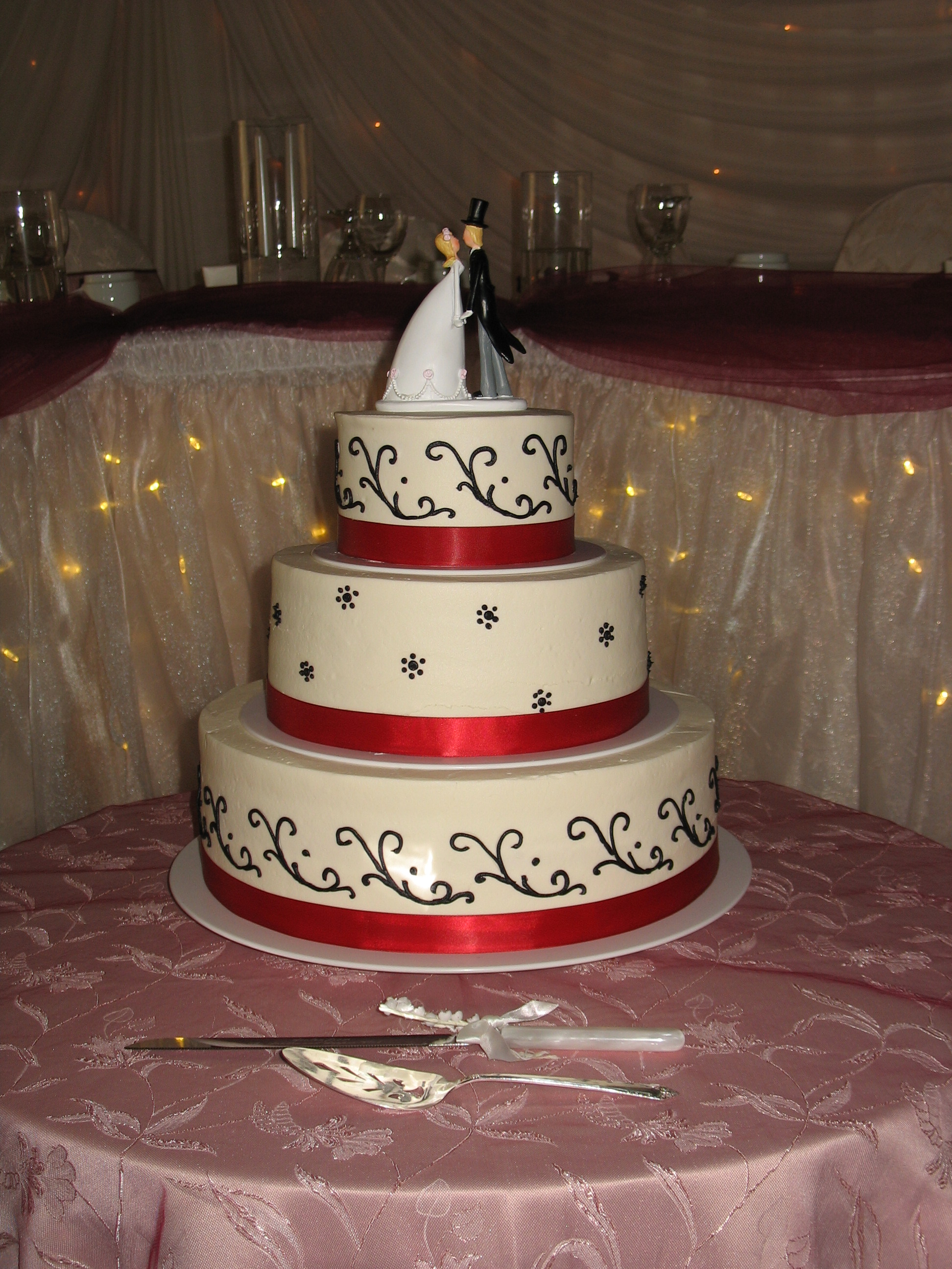 Single Scroll With Red Ribbon